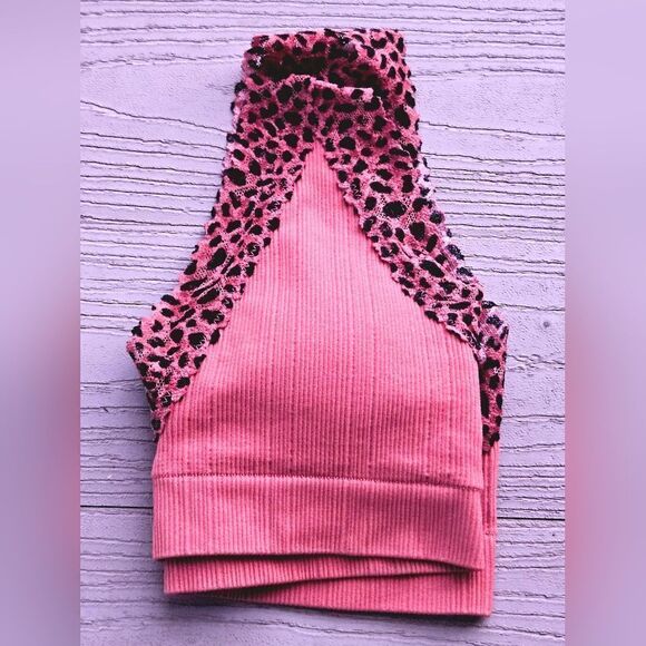 Victoria's Secret PINK padded brown leapord lace bralette bra small 32B - Picture 11 of 11